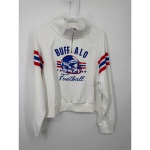 Buffalo Bills‎ NFL Football Fan Apparel Sweatshirt Womens Large White Logo